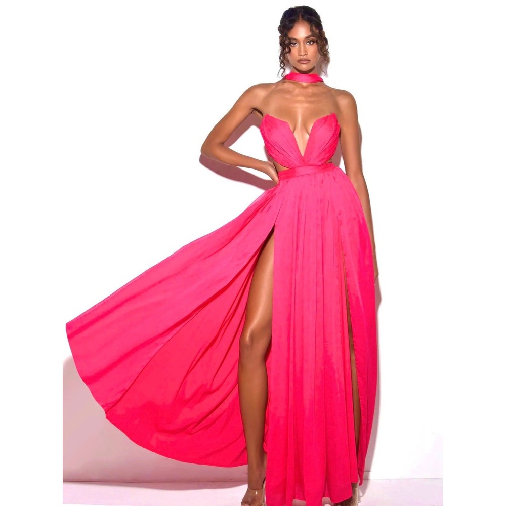 Pink Chiffon Dress (XS)